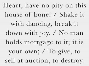 Edna St. Vincent Millay (part of Sonnet 29 from Fatal Interview ...