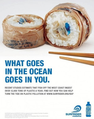 design ocean sea sushi graphic design advertising environment trash ad ...
