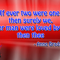 ... And Life: If Ever Two Were One Then Surel We Quote In Red Theme Colour