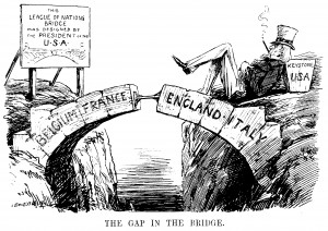 League of Nations Bridge Cartoon