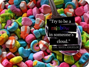 ... quote, quotes, rainbow, rainbow quote, saying pics, spoon, sweets