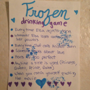 Frozen Drinking Game