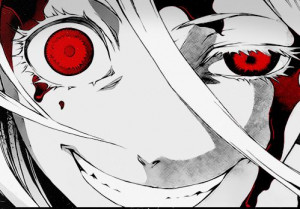white eyelashes, crazy eyes Deadman wonderland (Shiro)