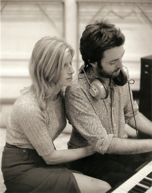 Linda and Paul in the studio.