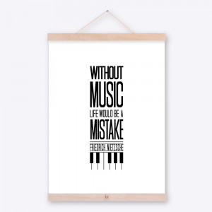 Music Black White Modern Hippie Inspirational Quotes Typography ...