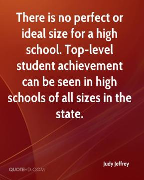 ... Perfect Or Ideal Size For A High School Top Level Student Achievement