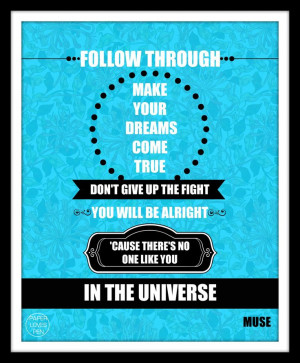 MUSE Invincible lyric Art Quote 8X10 Typography by paperlovespen, $15 ...