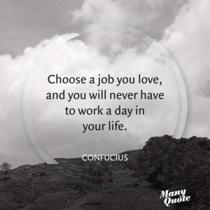 ... job you love, and you will never have to work a day in your life