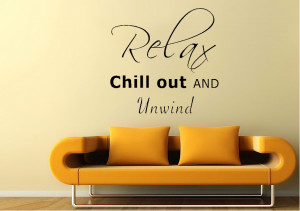 relax text quote wall decal