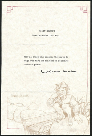 Willy Brandt Signed 6x10 Typed Quote Page (JSA HOA) at PristineAuction ...