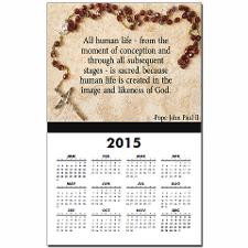 Catholic Pro-Life Quote Calendar Print for