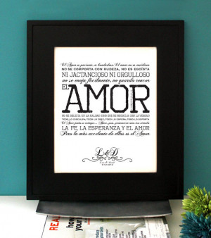 ... for Wedding, Inspirational Quote Spanish, Art for Print, Subway Art