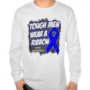 Colon Cancer Tough Men Wear Ribbon Shirt