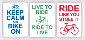 Fun Bicycle Sayings Refrigerator Magnets