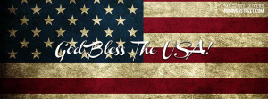 God Bless The USA Flag Facebook Cover