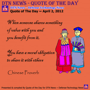 DTN News - QUOTE OF THE DAY: Quote of The Day ~ April 2, 2012