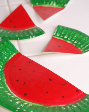 ... Watermelon Crafts Preschool, Watermelon Paper, Summer Activities