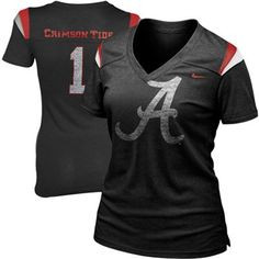 Nike Alabama Crimson Tide Ladies Replica Football Premium T-Shirt ...