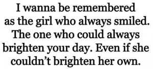 couldn't brighten her own.