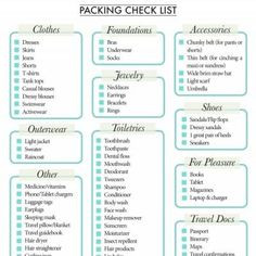 Summer Vacation Packing List {Packing} More