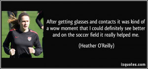 After getting glasses and contacts it was kind of a wow moment that I ...