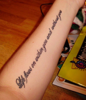 Download HERE >> Fore Arm Quotes Tattoo Ideas