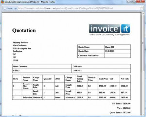 As a result a window will pop up.You can see the quote in PDF format