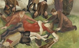 Stanley Spencer The Village Lovers 1937 Detail picture