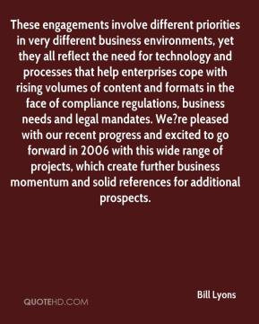 - These engagements involve different priorities in very different ...