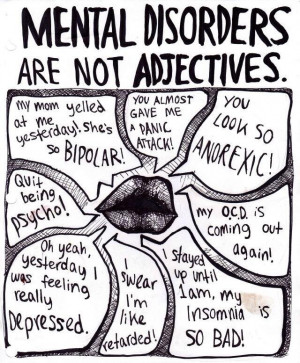 adjectives, anorexic, art, bipolar, cartoon, depressed, insomnia ...