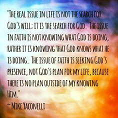 ... because there is no plan outside of my knowing Him.