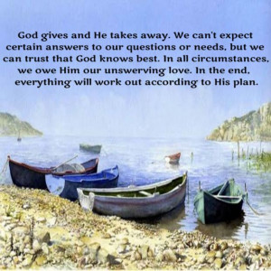 God's plan....