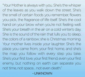 Miss you Mom! Love you Mom!