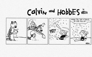 calvin and hobbes comics baseball wallpaper background