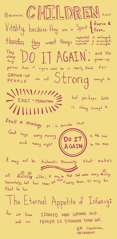 Chesterton quote on Children and God. 