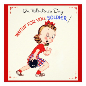 Retro US Military Valentine's Day Card Invite on Zazzle.co.nz