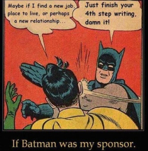... in the blank!! If #batman was my #sponsor he would say