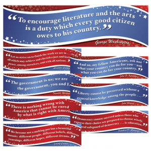 ... Posters / American Presidents Famous Quotes Bulletin Board Set