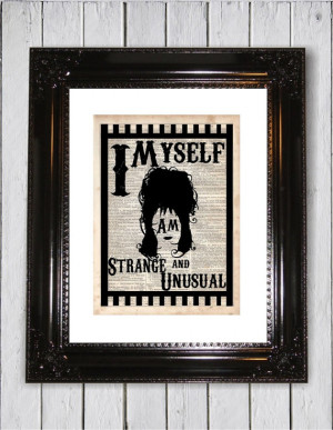 Lydia from Beetlejuice Quote, Dictionary Art Print, Upcycled Book Art ...