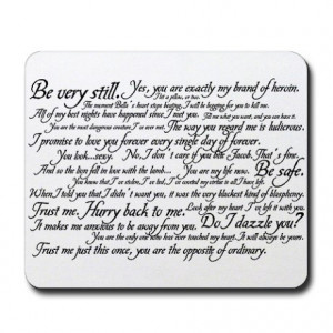 Bella Gifts > Bella Office > Edward Cullen Quotes Mousepad