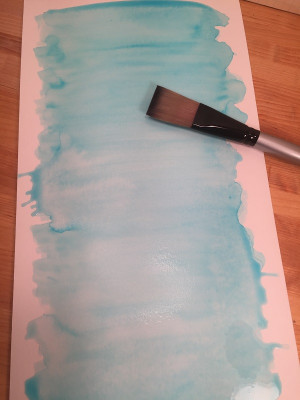 Color in the background, roughly, using Tombow Dual Brush Pens 452 and ...