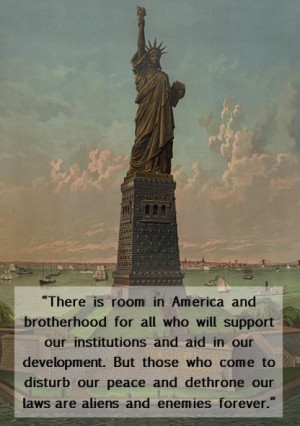 Print of the Statue of Liberty published by Root & Tinker in 1884 ...