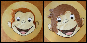 Next, cut around the image and place it on top of your cake. Trim ...