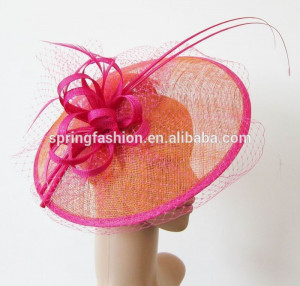 Orange/hot pink derby fascinator/hat millinery/sinamay fascinator,any ...