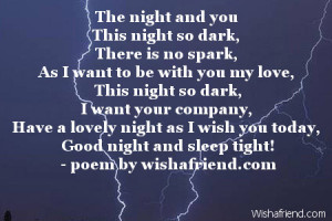 Good Night Poems For Her Sleep Tight Love