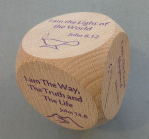 Wooden Prayer Cube ('I am...' sayings)