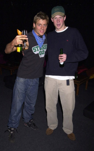 Prince Harry with Darren Hajul, who was a member of boy band Most ...