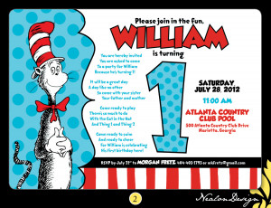 love the birthday poem with this cat in the hat birthday invitation ...