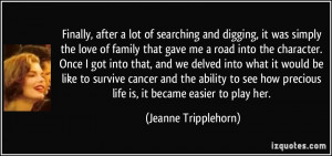 after a lot of searching and digging, it was simply the love of family ...