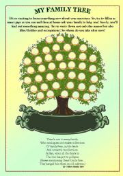 Family Tree Poems Verses